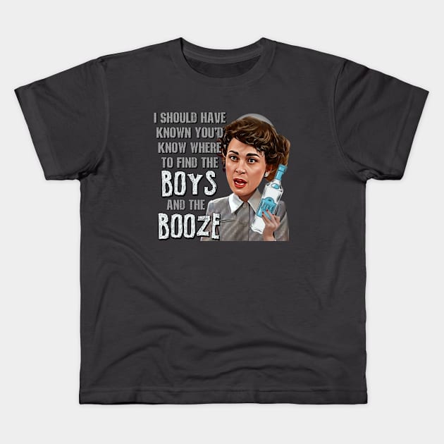 Mommie Dearest - Boys and Booze Kids T-Shirt by Zbornak Designs